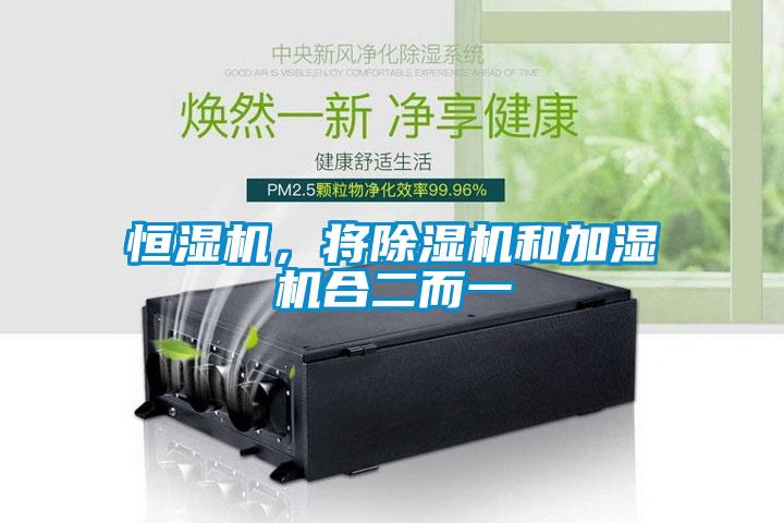 恒濕機，將除濕機和加濕機合二而一