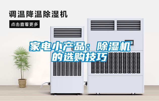 家電小產(chǎn)品：除濕機的選購技巧
