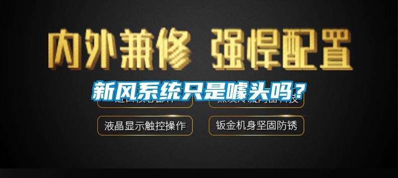 新風(fēng)系統(tǒng)只是噱頭嗎？