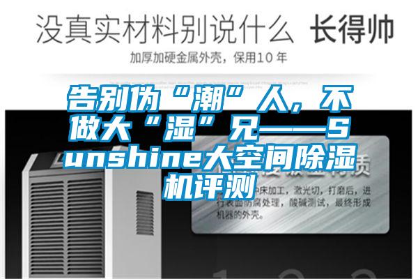 告別偽“潮”人，不做大“濕”兄——Sunshine大空間除濕機(jī)評(píng)測(cè)