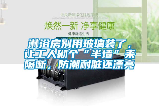 淋浴房別用玻璃裝了，讓工人砌個“半墻”來隔斷，防潮耐臟還漂亮