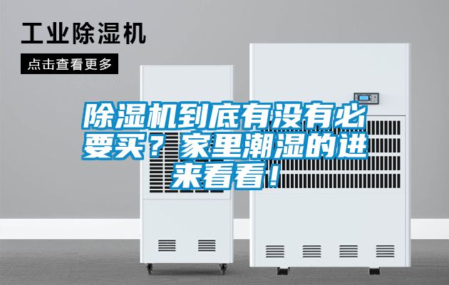 除濕機到底有沒有必要買？家里潮濕的進來看看！
